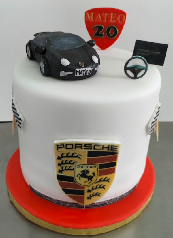Cake design sur le thème "Porsche" par Patis'Sève à Tarnos