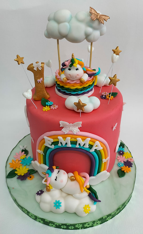 Cake design sur le thème "licorne" par Sèverine à Tarnos
